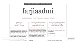 Desktop Screenshot of farjiaadmi.wordpress.com