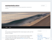 Tablet Screenshot of eastwesteducation.wordpress.com