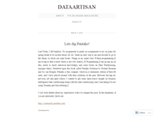 Tablet Screenshot of dataartisan.wordpress.com