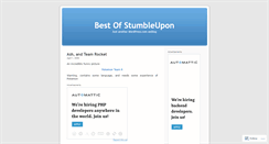 Desktop Screenshot of bestofstumbleupon.wordpress.com