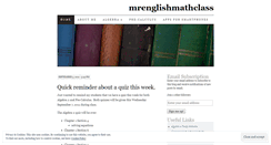 Desktop Screenshot of mrenglishmathclass.wordpress.com