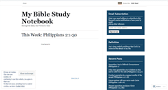 Desktop Screenshot of mybiblestudynotebook.wordpress.com