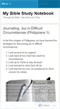 Mobile Screenshot of mybiblestudynotebook.wordpress.com