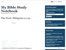 Tablet Screenshot of mybiblestudynotebook.wordpress.com