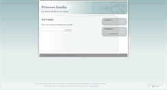 Desktop Screenshot of princessacadia.wordpress.com