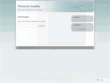 Tablet Screenshot of princessacadia.wordpress.com