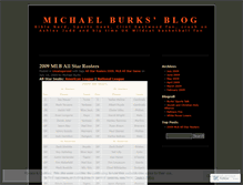 Tablet Screenshot of michaelburksblog.wordpress.com