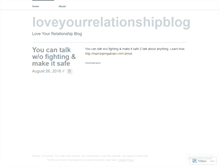 Tablet Screenshot of loveyourrelationshipblog.wordpress.com