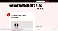 Desktop Screenshot of hannakramolisck.wordpress.com