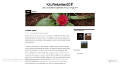 Desktop Screenshot of kituivolunteer2011.wordpress.com