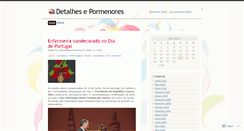 Desktop Screenshot of detalhesepormenores.wordpress.com