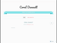 Tablet Screenshot of coraldannatt.wordpress.com