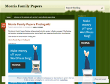 Tablet Screenshot of morrisfamilypapers.wordpress.com