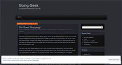 Desktop Screenshot of goinggeeking.wordpress.com