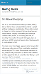 Mobile Screenshot of goinggeeking.wordpress.com