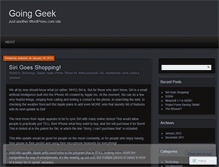 Tablet Screenshot of goinggeeking.wordpress.com