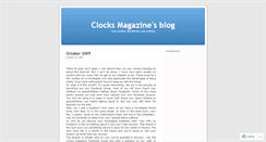 Desktop Screenshot of clocksmagazine.wordpress.com