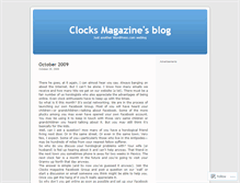 Tablet Screenshot of clocksmagazine.wordpress.com