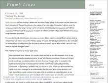 Tablet Screenshot of plumblines.wordpress.com