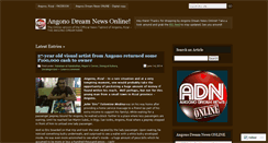 Desktop Screenshot of angonodreamnews.wordpress.com