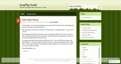 Desktop Screenshot of leafbyleafbyleaf.wordpress.com