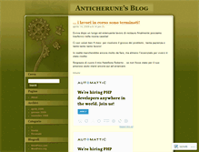 Tablet Screenshot of anticherune.wordpress.com