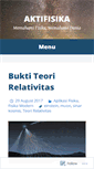 Mobile Screenshot of aktifisika.wordpress.com