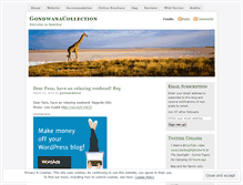 Tablet Screenshot of gondwanatravel.wordpress.com