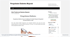 Desktop Screenshot of pengobatandiabetesmujarab.wordpress.com