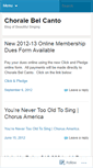 Mobile Screenshot of choralebelcanto.wordpress.com