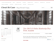 Tablet Screenshot of choralebelcanto.wordpress.com