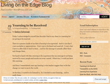 Tablet Screenshot of livingontheedgeblog.wordpress.com