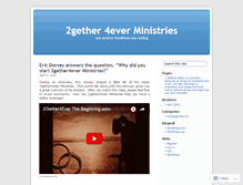 Tablet Screenshot of 2gether4everministries.wordpress.com