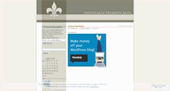 Desktop Screenshot of politcallyspeaking1.wordpress.com