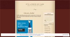 Desktop Screenshot of itsapieceofcakeva.wordpress.com