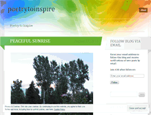 Tablet Screenshot of poetrytoinspire.wordpress.com