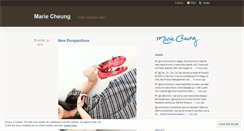 Desktop Screenshot of mariecheungsays.wordpress.com