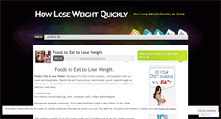 Desktop Screenshot of howloseweightquickly.wordpress.com