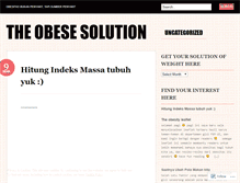 Tablet Screenshot of obesesolution.wordpress.com