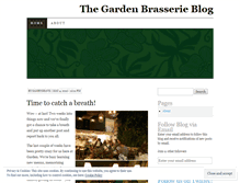 Tablet Screenshot of gardenbrasserie.wordpress.com