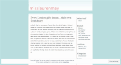 Desktop Screenshot of misslaurenmay.wordpress.com