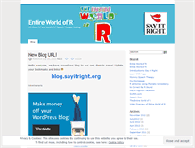 Tablet Screenshot of entireworldofr.wordpress.com