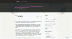 Desktop Screenshot of clearinghermind.wordpress.com