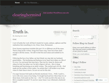 Tablet Screenshot of clearinghermind.wordpress.com