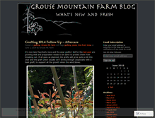 Tablet Screenshot of grousemtfarm.wordpress.com