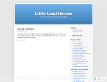 Tablet Screenshot of littleleadheroes.wordpress.com