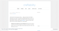 Desktop Screenshot of craftability.wordpress.com