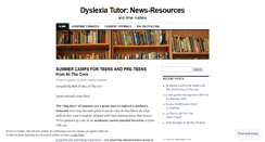 Desktop Screenshot of dyslexia.wordpress.com