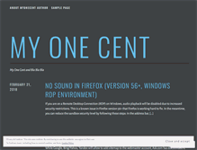 Tablet Screenshot of myonecent.wordpress.com