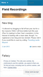 Mobile Screenshot of fieldrecordings.wordpress.com